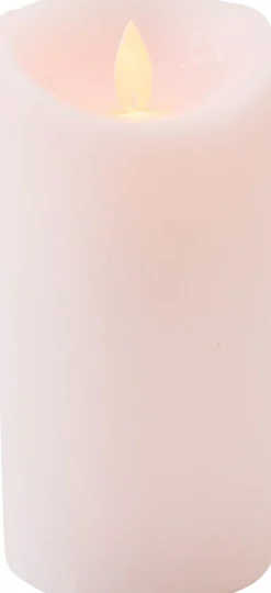 Intratuin LED Kerze 'Rustik' mit Timer D 7,5 H 15 cm rosa| Led Kerzen