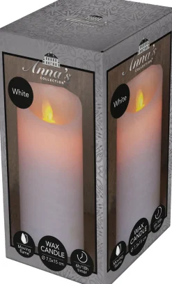 Intratuin LED Kerze 'Rustik' mit Timer H 15 cm weiß| Led Kerzen