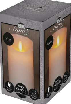 Intratuin LED Kerze 'Rustik' mit Timer H 12,5 cm creme| Led Kerzen