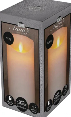 Intratuin LED Kerze 'Rustik' mit Timer H 15 cm creme| Led Kerzen