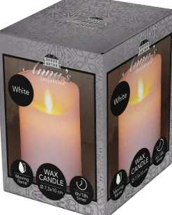 Intratuin LED Kerze 'Rustik' mit Timer H 10 cm weiß| Led Kerzen