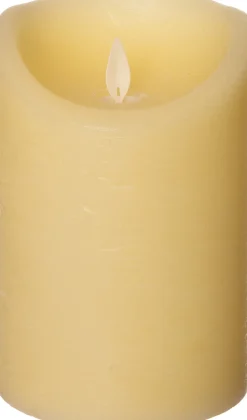 Intratuin LED Kerze 'Rustik' mit Timer D 10 H 15 cm gold| Led Kerzen