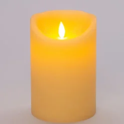 Intratuin LED Kerze 'Rustik' mit Timer D 10 H 15 cm gold| Led Kerzen