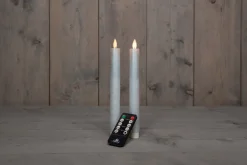 Intratuin LED Stabkerzen mit Fernbedienung perlmutt D 2,5 H 23 cm 2 St.| Led Kerzen