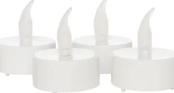 Intratuin LED Teelichter mit Timer D 4 cm weiß 4 St.| Led Kerzen