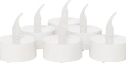 Intratuin LED Teelichter mit Timer D 4 cm weiß 6 St.| Led Kerzen