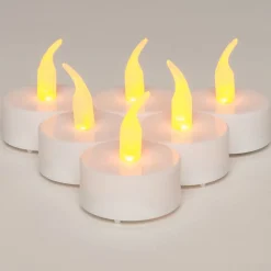 Intratuin LED Teelichter mit Timer D 4 cm weiß 6 St.| Led Kerzen