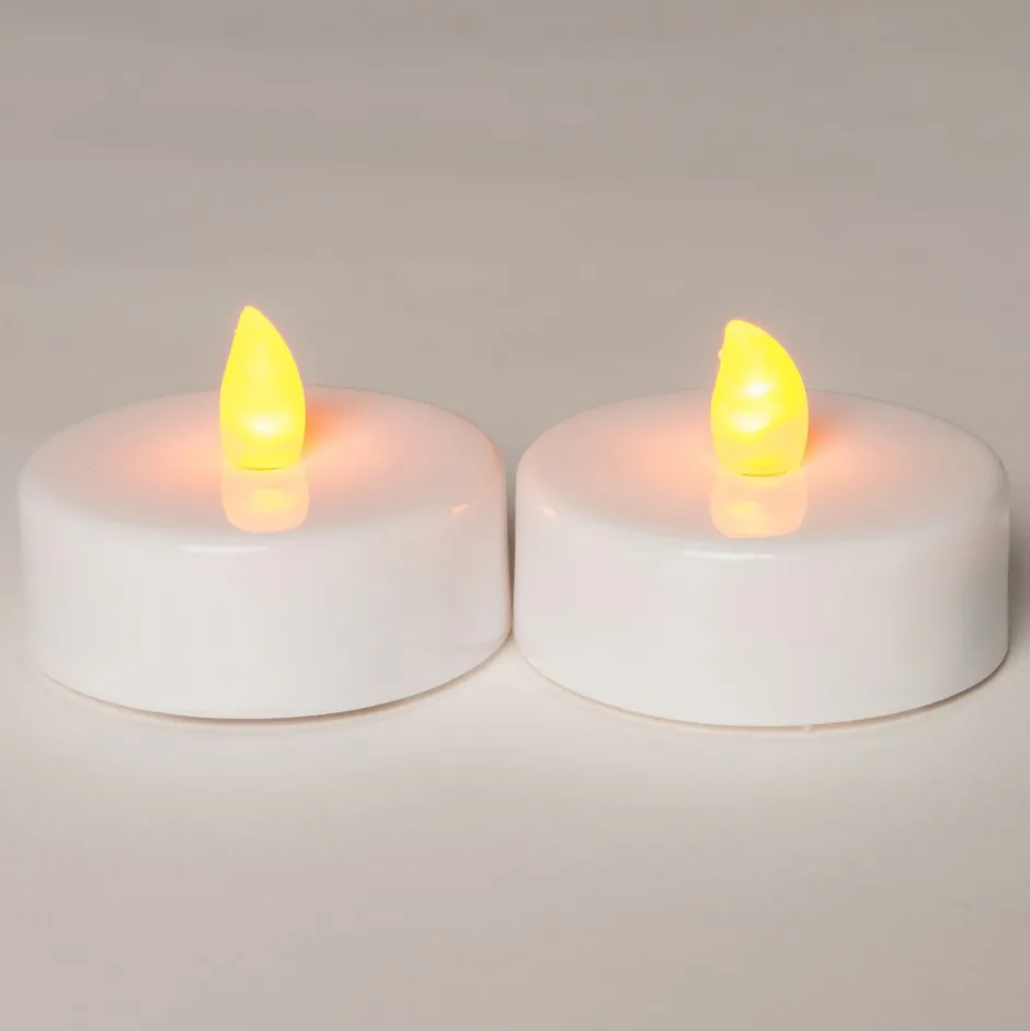 Intratuin LED Teelichter mit Timer D 7 cm weiß 2 St.| Led Kerzen