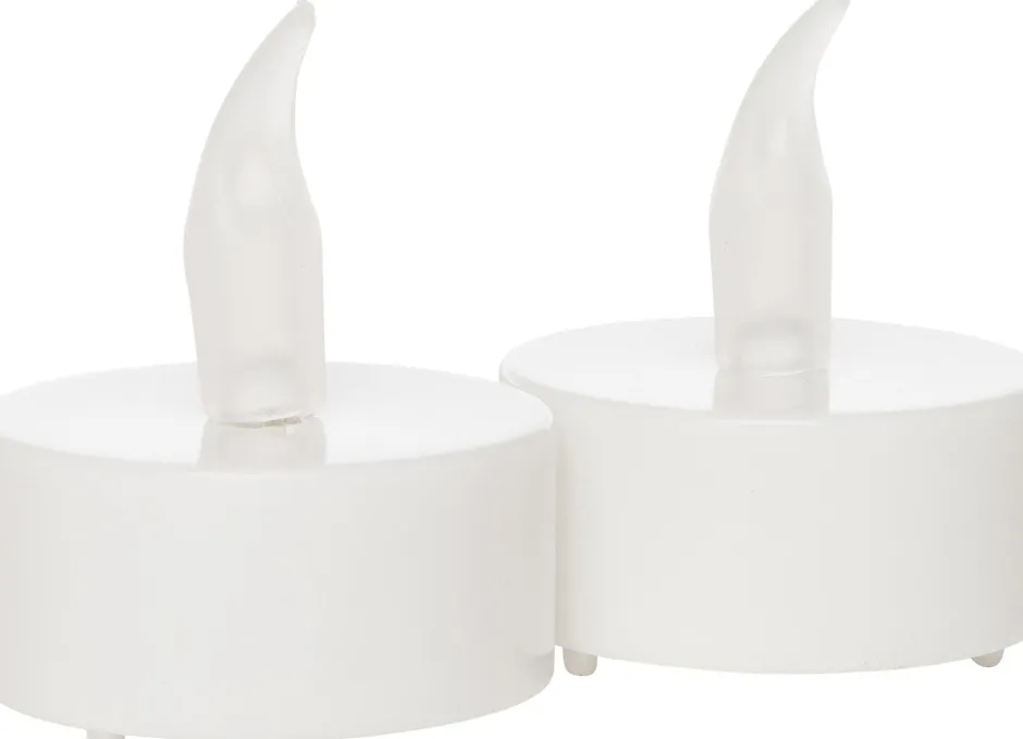 Intratuin LED Teelichter mit Timer D 4 cm weiß 2 St.| Led Kerzen