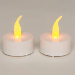 Intratuin LED Teelichter mit Timer D 4 cm weiß 2 St.| Led Kerzen