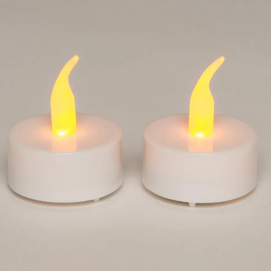 Intratuin LED Teelichter mit Timer D 4 cm weiß 2 St.| Led Kerzen