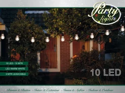 Intratuin Lichterkette Glühbirnen 10 LEDs 10 m warmweiß| Außenlichterketten