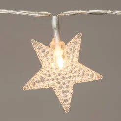 Intratuin Lichterkette Sterne mit 50 LEDs 10 m warmweiß| Motiv-Lichterketten