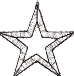 Intratuin Lichtfigur Stern 3D schwarz mit 800 LEDs weiß D 36 H 3 cm| Weihnachtssterne|Weihnachtsfiguren (Außen)