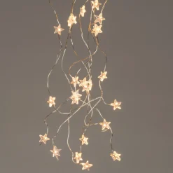 Intratuin Lichtkaskade silber Sterne 8 x 50 cm warmweiß| Lichtkaskaden