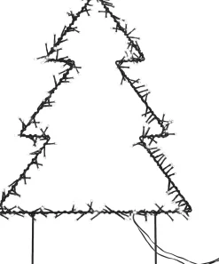 Intratuin Luca Lighting Gartenstecker Weihnachtsbaum beleuchtet 53 x 1 x 75 cm mit 115 LEDs weiß| Weihnachtsfiguren (Außen)