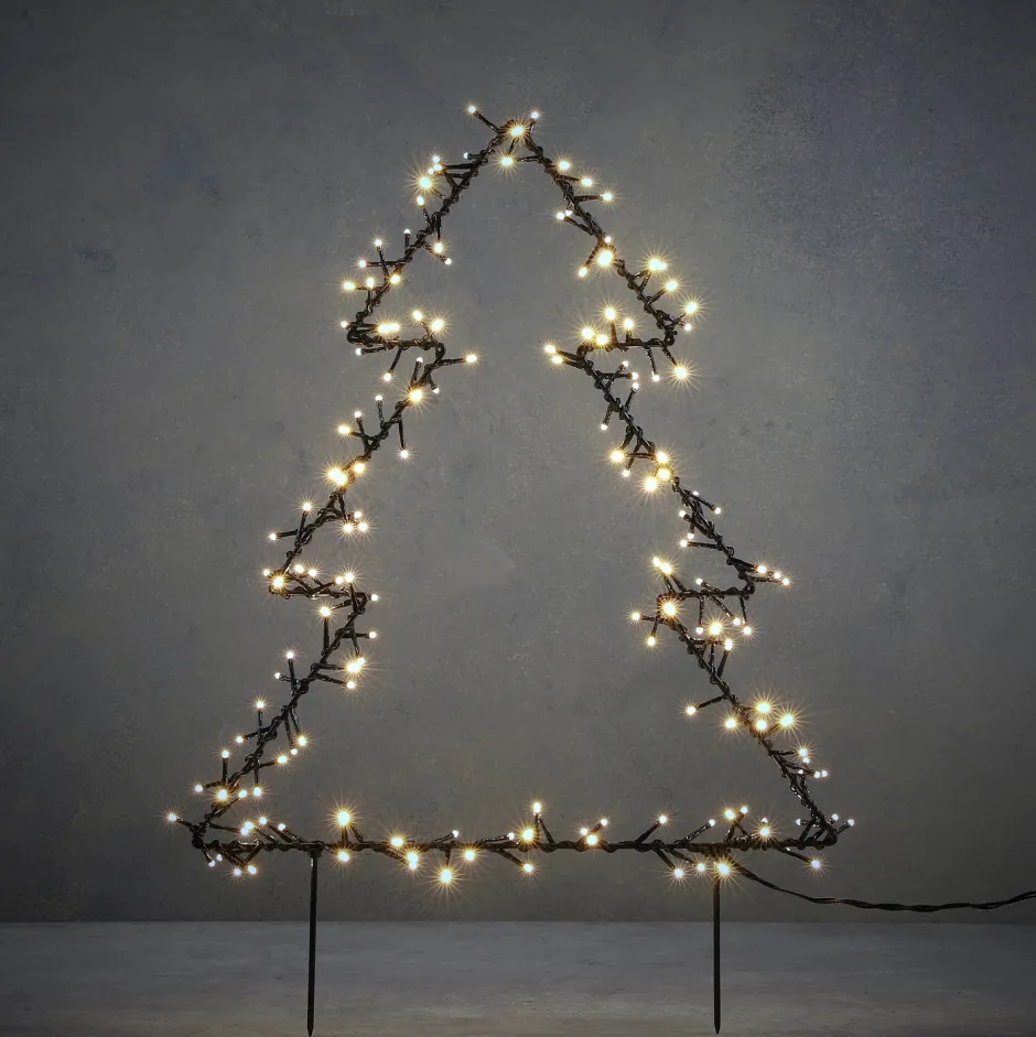 Intratuin Luca Lighting Gartenstecker Weihnachtsbaum beleuchtet 53 x 1 x 75 cm mit 115 LEDs weiß| Weihnachtsfiguren (Außen)