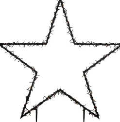 Intratuin Luca Lighting Gartenstecker Stern beleuchtet 60 x 1 x 73 cm mit 150 LED LEDs warmweiß| Weihnachtsfiguren (Außen)
