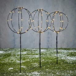 Intratuin Luca Lighting Gartenstecker Lux mit Beleuchtung D 20 H 60 cm 3 St.| Weihnachtsfiguren (Außen)