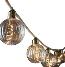 Intratuin Luca Lighting Glühbirnen-Lichterkette (Seil) 8,15 m mit 10 Birnen (D 8 cm) und 50 LEDs warmweiß| Motiv-Lichterketten