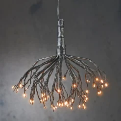 Intratuin Luca Lighting Hängelampe Lichtkaskade Dandelion mit 120 LEDs warmweiß D 45 H 32 cm| Weihnachtsfiguren (Außen)