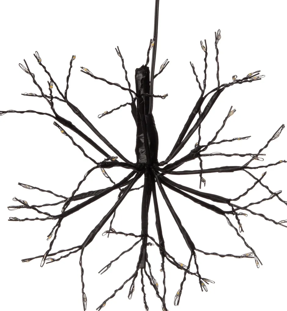 Intratuin Luca Lighting Hängelampe Lichtkaskade Dandelion mit 63 LEDs weißes Licht D 30 H 21 cm| Weihnachtsfiguren (Außen)