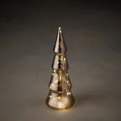 Intratuin Luca Lighting Weihnachtsbaum Sterre silber beleuchtet D 10 H 25 cm| Weihnachtsfiguren & -Objekte