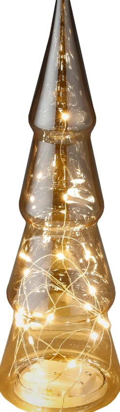 Intratuin Luca Lighting Weihnachtsbaum Sterre gold beleuchtet D 10 H 30 cm| Weihnachtsfiguren & -Objekte