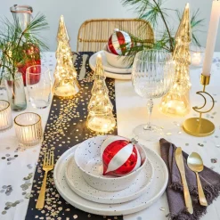 Intratuin Luca Lighting Weihnachtsbaum Sterre gold beleuchtet D 9 H 21 cm| Weihnachtsfiguren & -Objekte