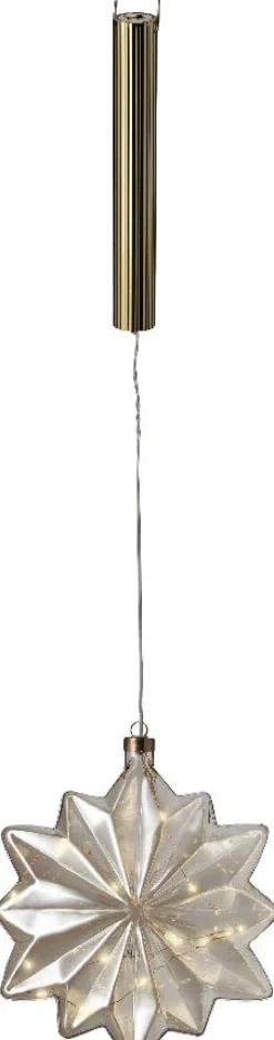 Intratuin Lumineo Hängelampe Sofia Blume mit Beleuchtung D 19 H 8 cm| Weihnachtsdeko Zum Aufhängen