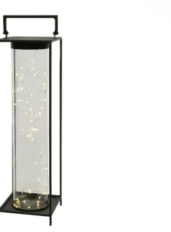 Intratuin Lumineo Laterne schwarz 18 x 18 x 58 cm| Weihnachtsleuchten