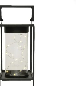 Intratuin Lumineo Laterne schwarz 18 x 18 x 38 cm| Weihnachtsleuchten