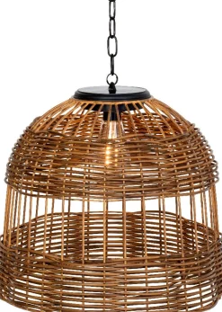 Intratuin Lumineo LED Solarleuchte naturell D 36 H 32 cm| Solar Gartenleuchten|Außenleuchten Hängend