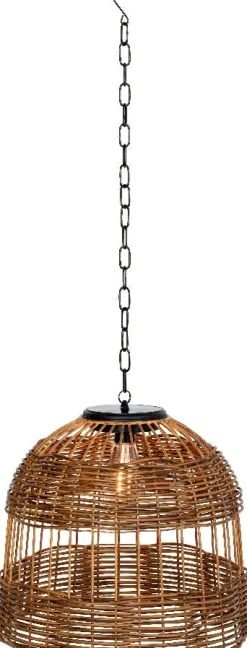 Intratuin Lumineo LED Solarleuchte naturell D 36 H 32 cm| Solar Gartenleuchten|Außenleuchten Hängend