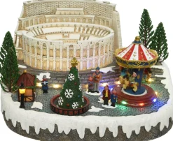 Intratuin Lumineo Weihnachtsdorf Panorama Rom 31 x 29 x 18 cm| Weihnachtshäuschen