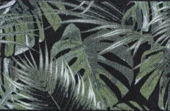 Intratuin MD Entree Schmutzfangmatte Palm Leaves schwarz / grün 50 x 75 cm| Fußmatten