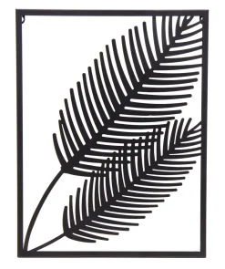 Intratuin Mega Collections Outdoor-Wanddeko Palmblatt schwarz 30 x 1 x 60 cm| Outdoor-Wanddeko