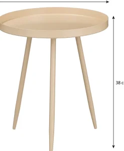 Intratuin Mica Decorations Beistelltisch Flores beige D 34 H 37,5 cm| Beistelltische|Beistelltische