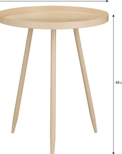 Intratuin Mica Decorations Beistelltisch Flores beige D 42 H 49 cm| Beistelltische|Beistelltische