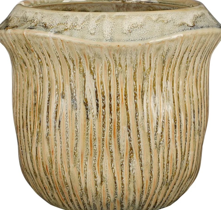 Intratuin Mica Decorations Blumentopf Catona beige D 22 H 19 cm| Blumentöpfe|Blumentöpfe & Pflanzgefäße
