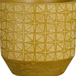 Intratuin Mica Decorations Blumentopf Valley ocker D 37 H 36 cm| Blumentöpfe|Blumentöpfe & Pflanzgefäße