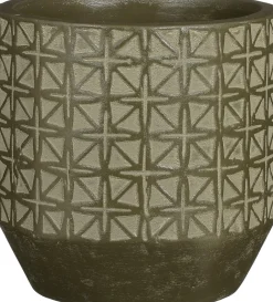 Intratuin Mica Decorations Blumentopf Valley dunkelgrün D 25 H 24 cm| Blumentöpfe|Blumentöpfe & Pflanzgefäße