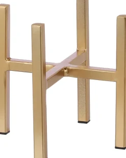 Intratuin Mica Decorations Blumentopf-Ständer Ascot gold 14 x 14 x 16 cm| Blumenständer