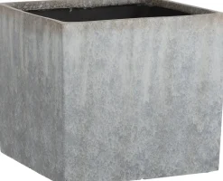 Intratuin Mica Decorations Blumentopf Bravo 25 x 25 x 23 cm grau| Blumentöpfe|Blumentöpfe & Pflanzgefäße