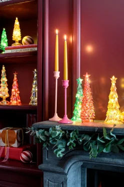 Intratuin Mica Decorations Kerzenständer Tulli hellrosa D 8,5 H 30 cm| Kerzenständer