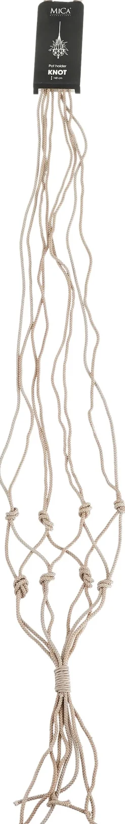 Intratuin Mica Decorations Makramee Blumenampel Knoten braun H 140 cm| Blumenampeln & Pflanzenhalter