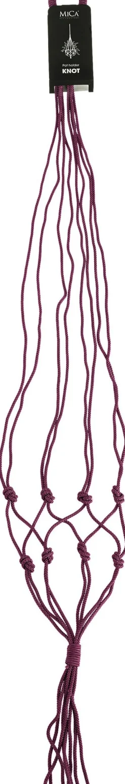 Intratuin Mica Decorations Makramee Blumenampel Knoten lila H 140 cm| Blumenampeln & Pflanzenhalter