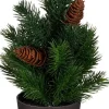 Intratuin Mica Decorations Mini-Weihnachtsbaum Ivo mit Tannenzapfen D 7,5 H 24 cm| Weihnachtsfiguren & -Objekte