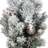 Intratuin Mica Decorations Mini-Weihnachtsbaum Ivo mit Schnee und Zapfen D 7,5 H 24 cm| Weihnachtsfiguren & -Objekte
