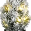 Intratuin Mica Decorations Mini-Weihnachtsbaum Ivo mit Schnee beleuchtet grün D 7,5 H 24 cm| Weihnachtsfiguren & -Objekte